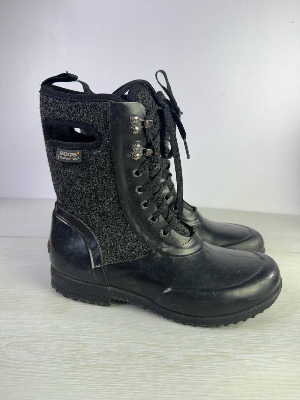 Bogs Sidney Rain Boots Wool Size 8 women’s